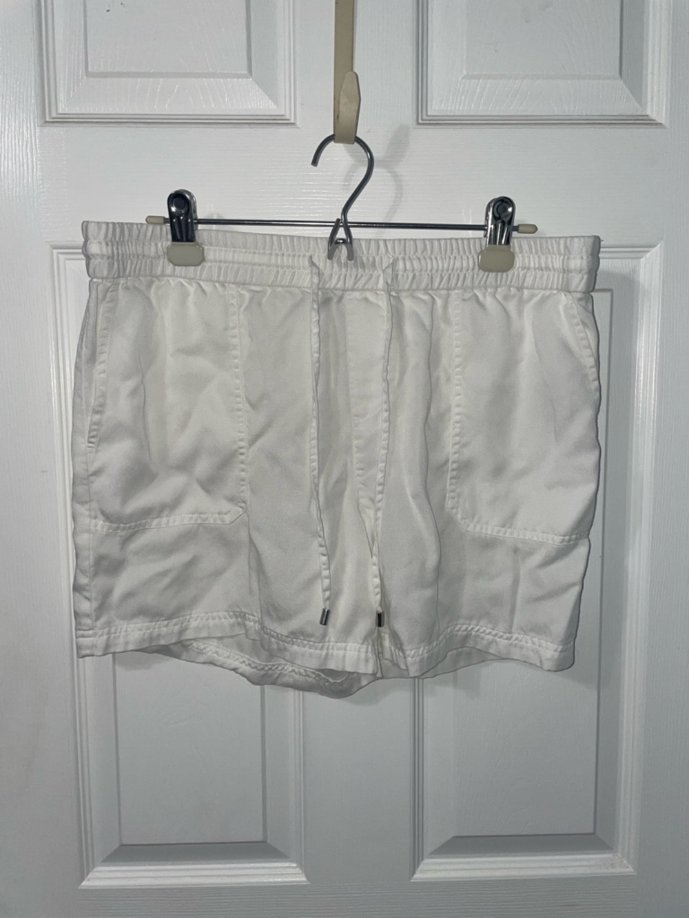 Lauren Ralph Lauren White Drawstring Linen Shorts